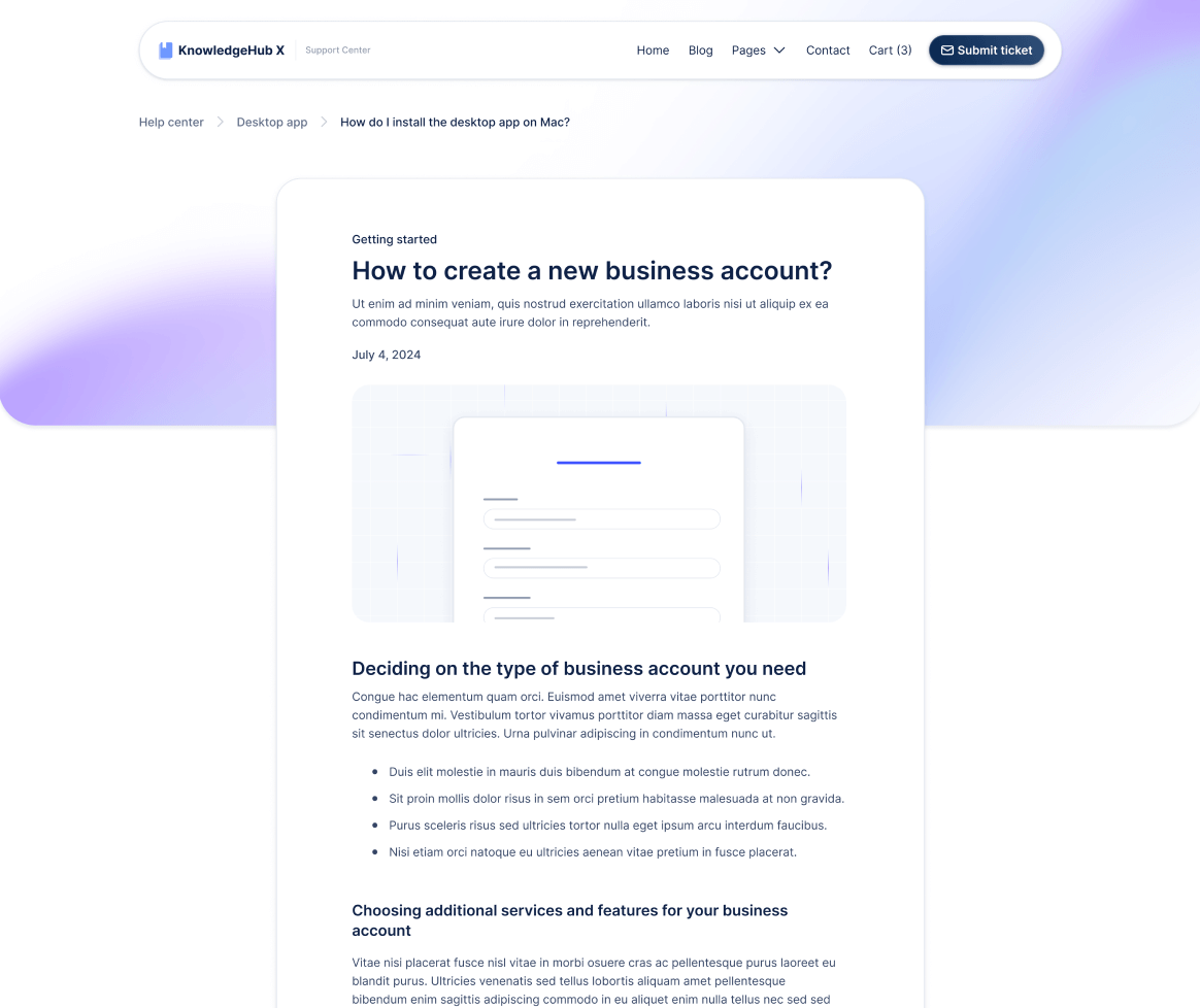 KnowledgeHub X - Help Center Single V3 Page - Help Center Webflow Template