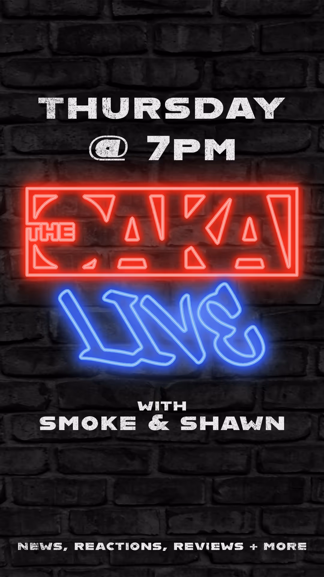 A graphic including a cutout of DeShawn Becton on the left holding his OKC hat while wearing glasses and Reed Newport on the right smiling with his hood on.