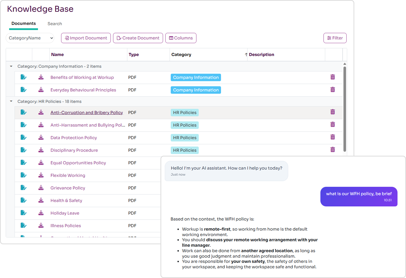 Find answers across all your documents — instantly