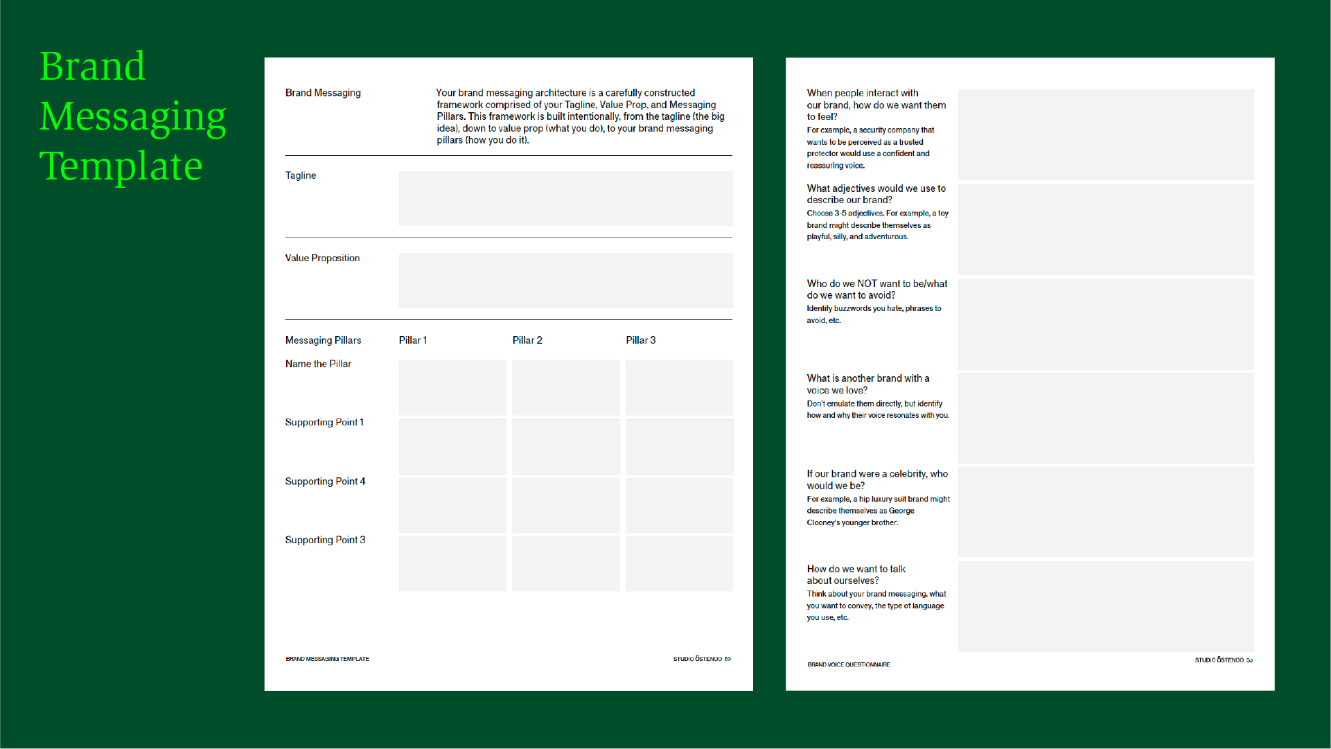 Brand Messaging Template Preview