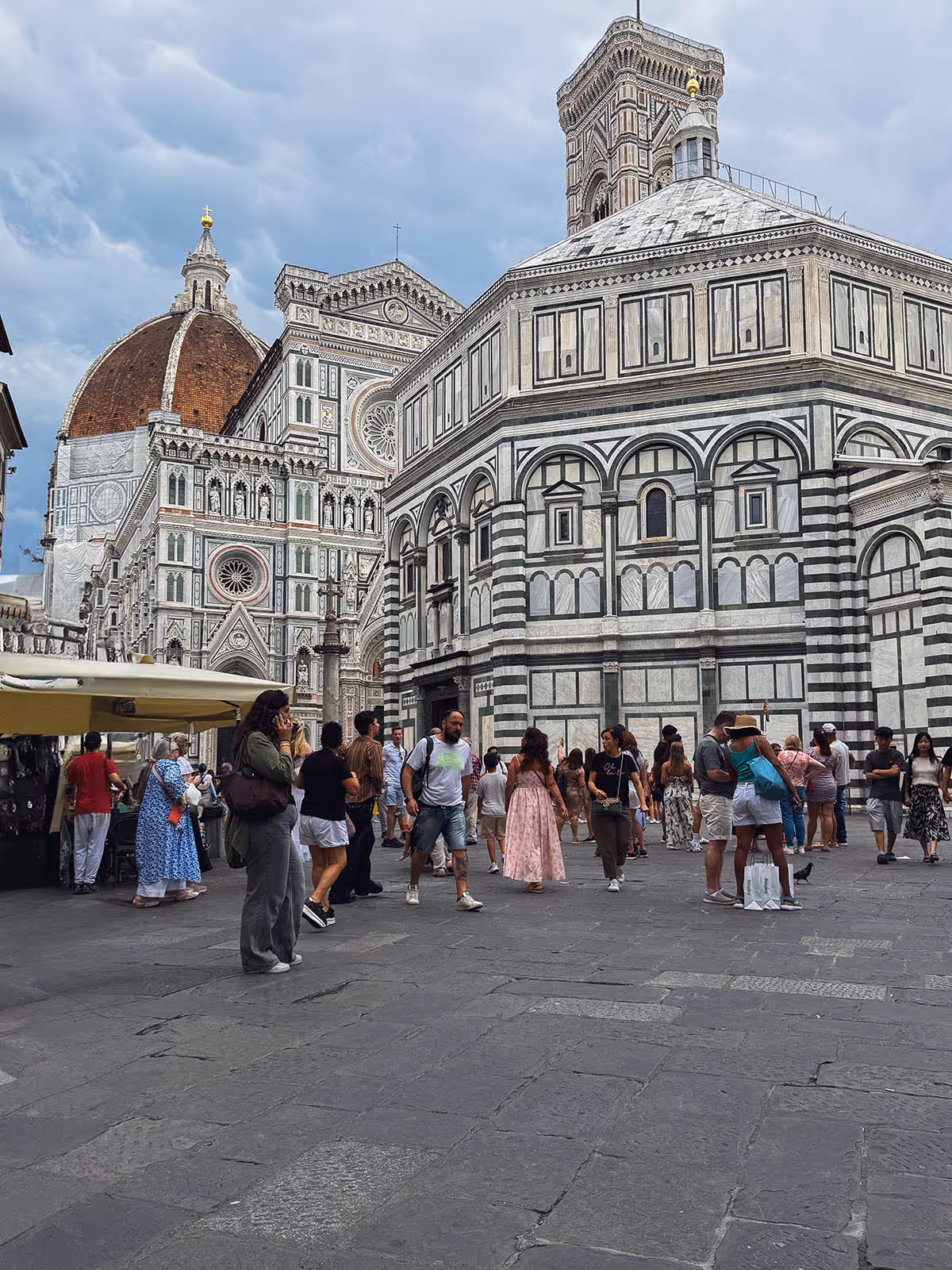 Wheelchair accessible view of Florence Duomo cathedral exterior from main plaza
