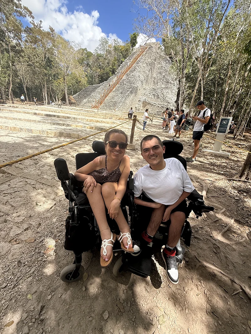 Couple in front of Coba ruin