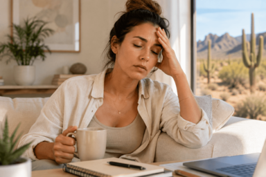 Woman in Scottsdale, Arizona feeling energized after a wellness consultation