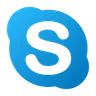 Blue Skype logo with a white stylized letter S inside.