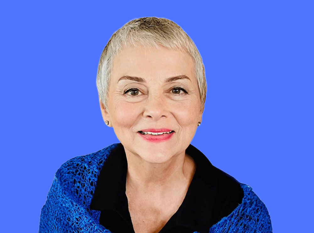 image of author speaking at an event