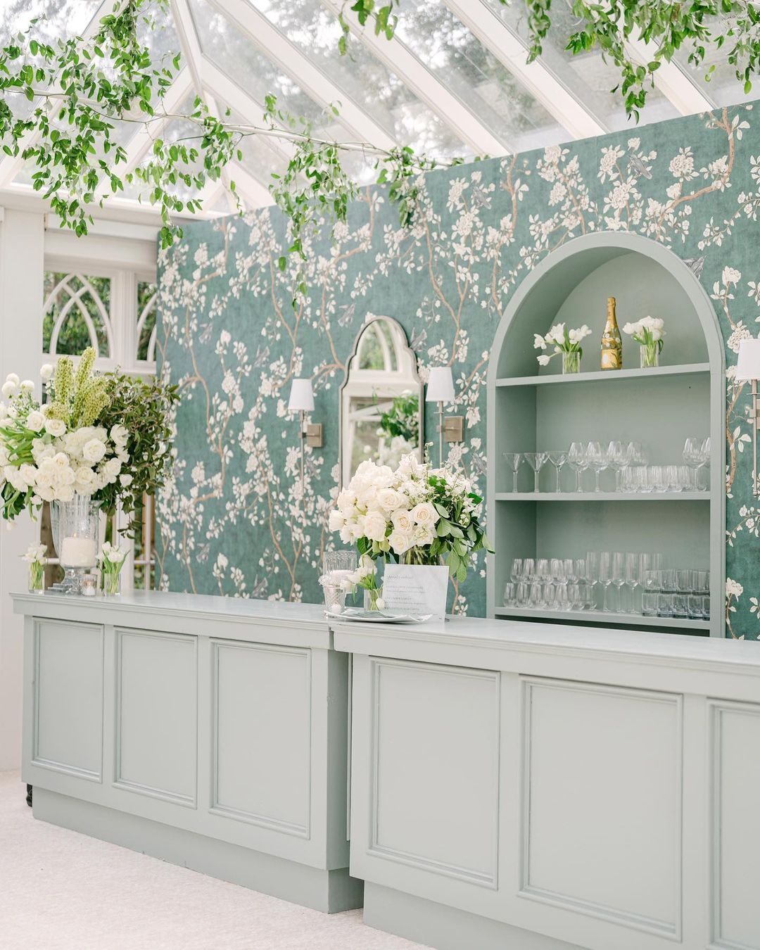 Bar set up at Garden Wedding