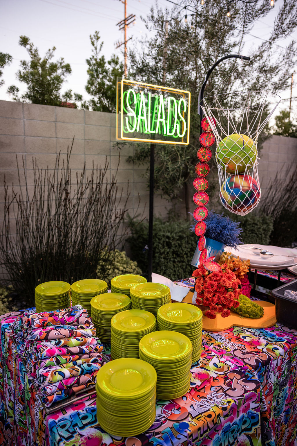Outdoor decorations at B'nai Mitzvah Event