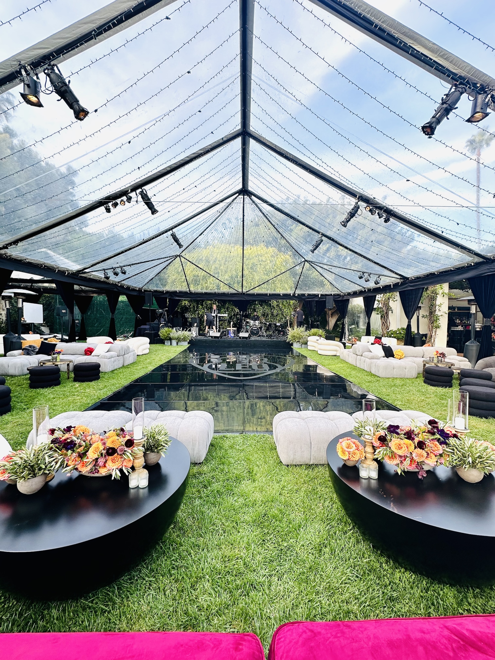 B'Nai Mitvah in hollywood, image of tent set up