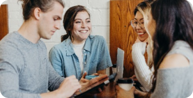 Photo of smiling people