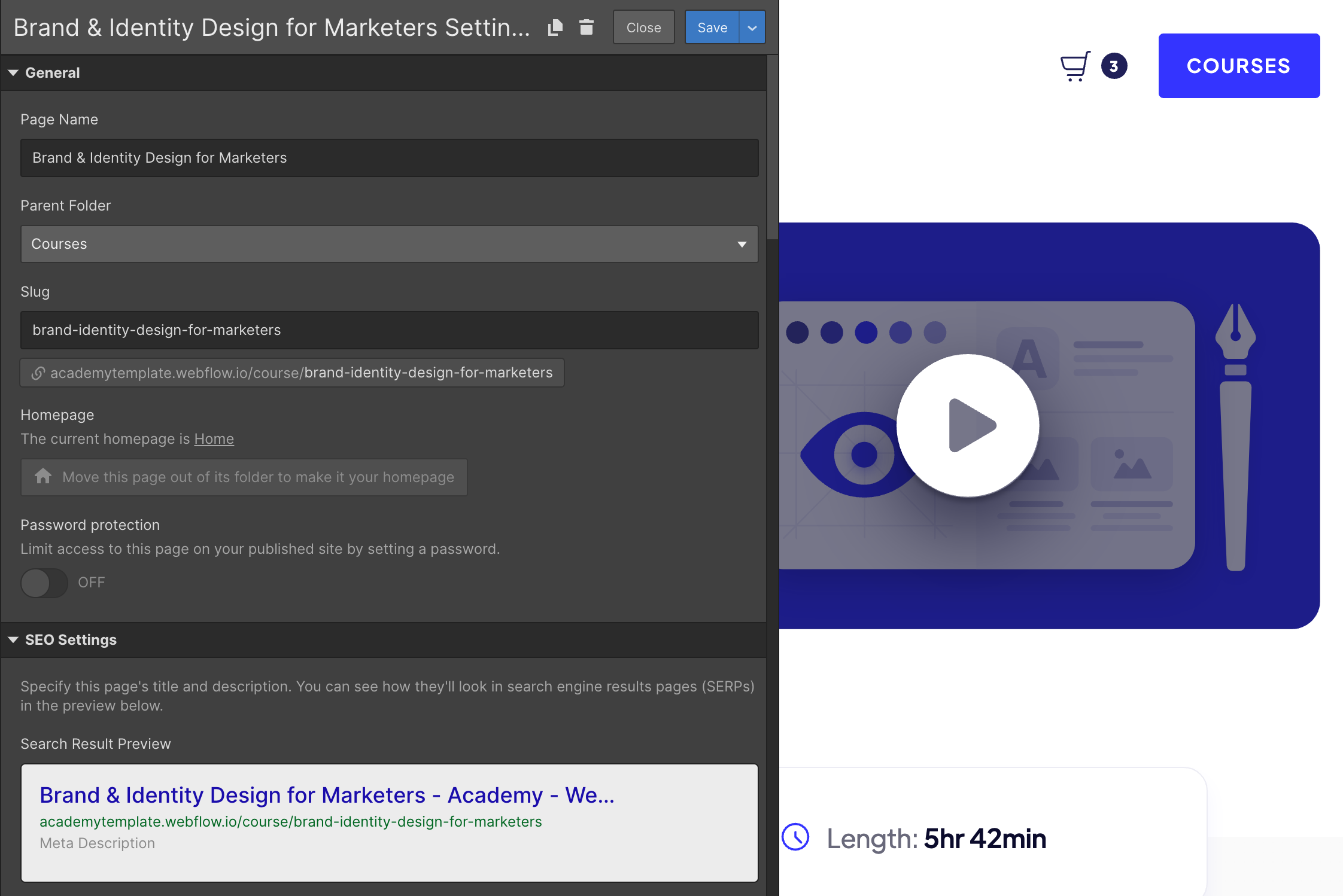 SEO - Academy Webflow Template
