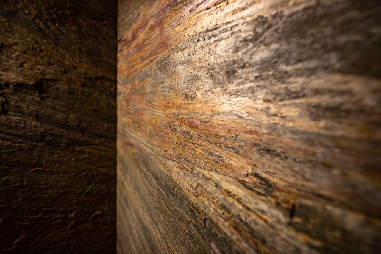 Wild Fire stone cladding - conversation starter for Scottish commercial interiors