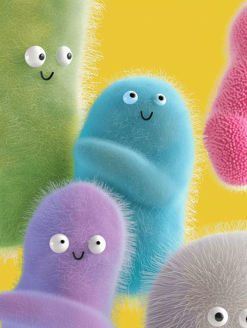 Colorful Fuzzy Characters