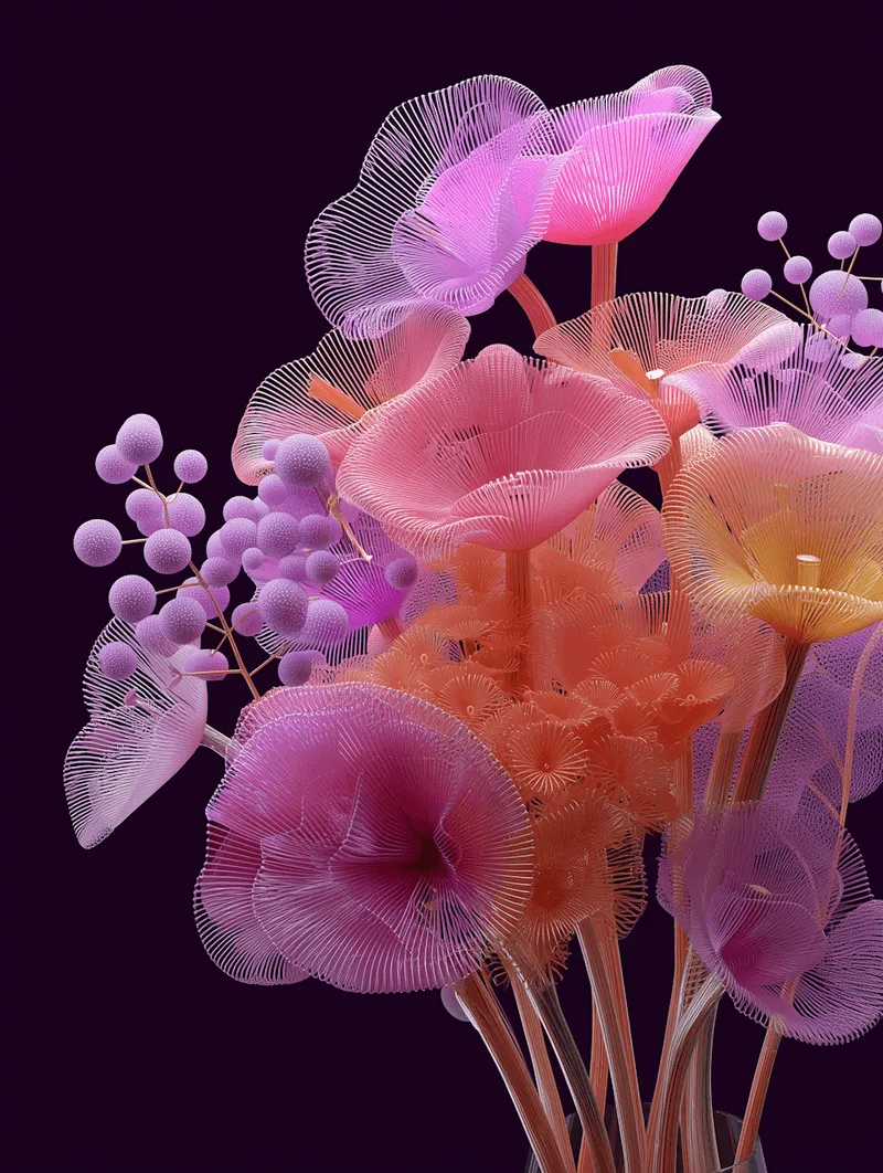 Abstract Floral Artwork