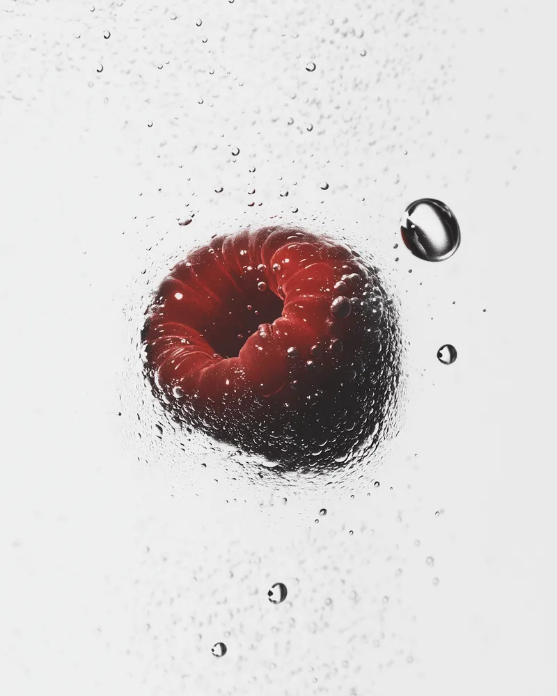  Raspberry in Bubbles