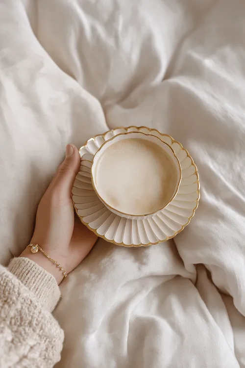 Elegant Teacup in Hand