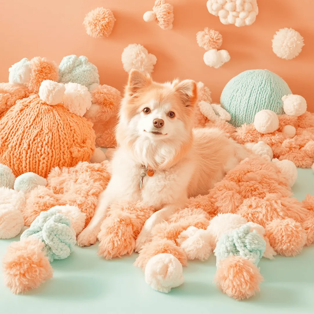 Cozy Dog with Pastels