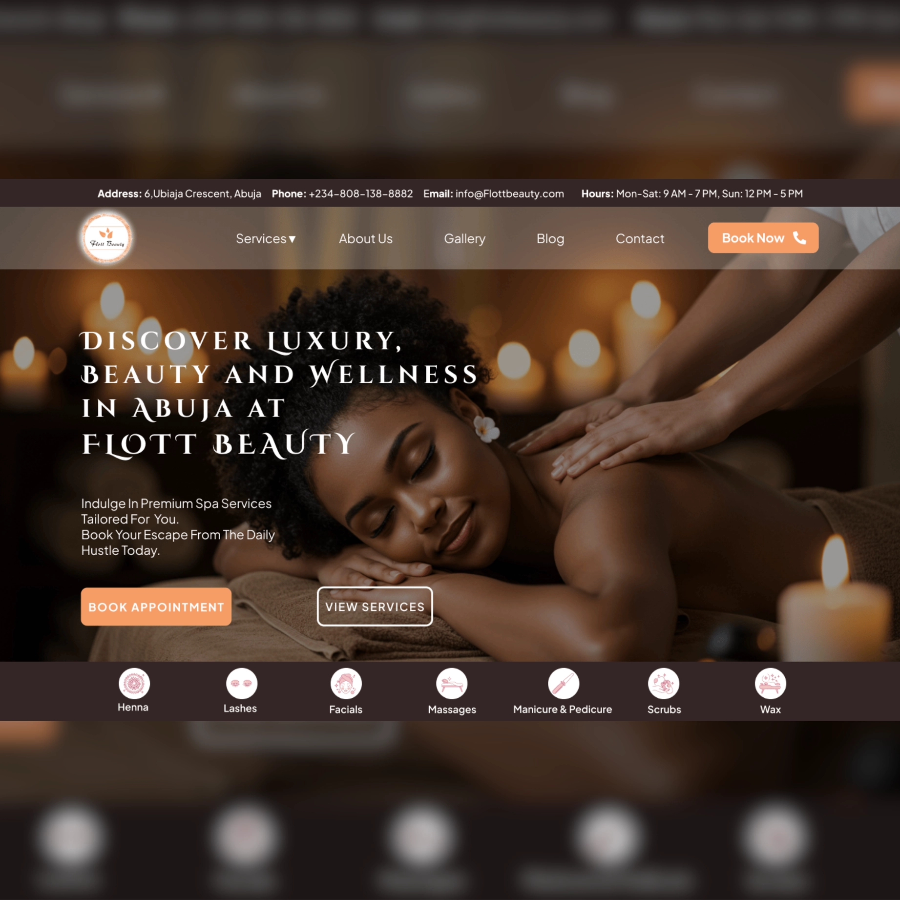 Hero Banner Of a Website designed by Denzel Erinne