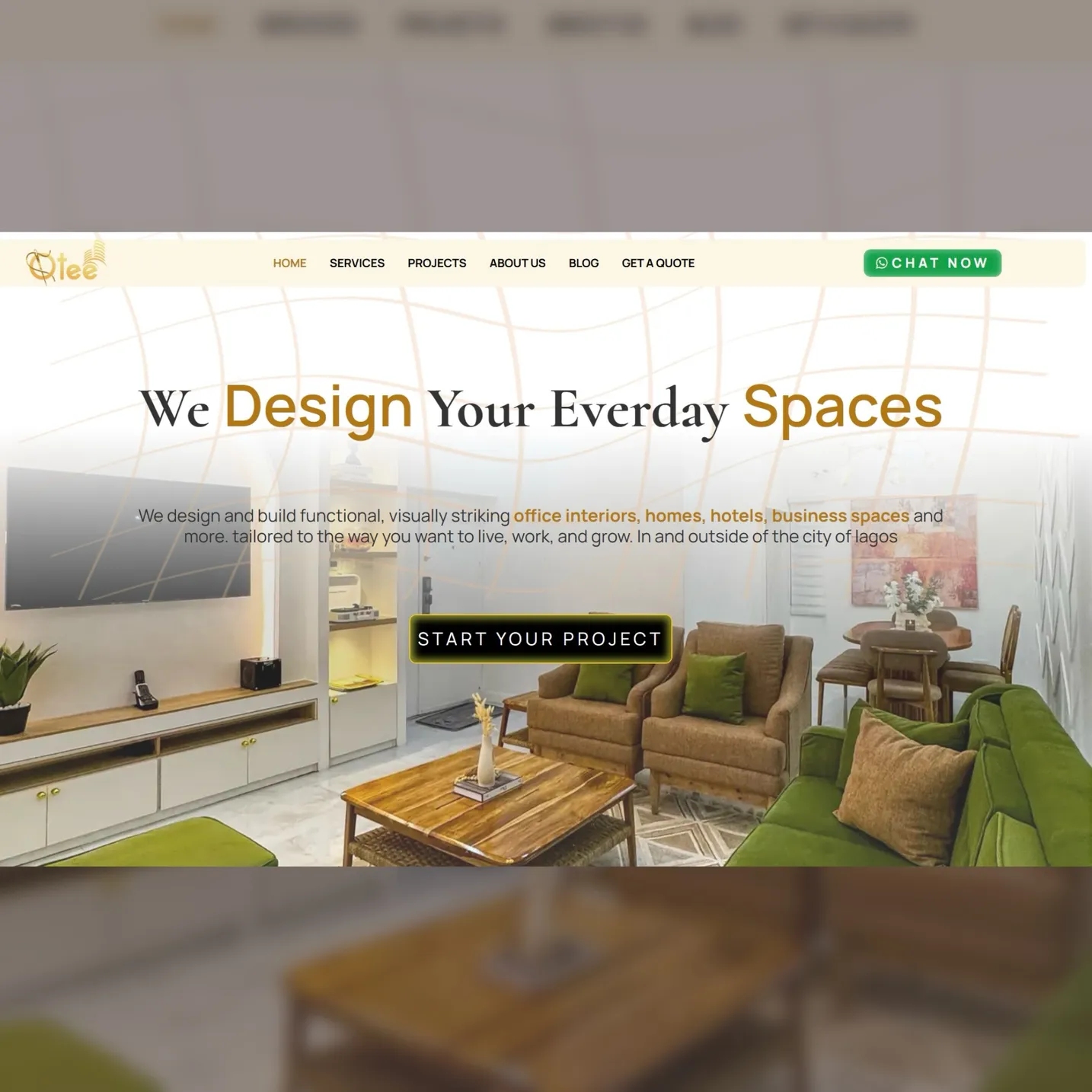 Otee Architect Hero Section