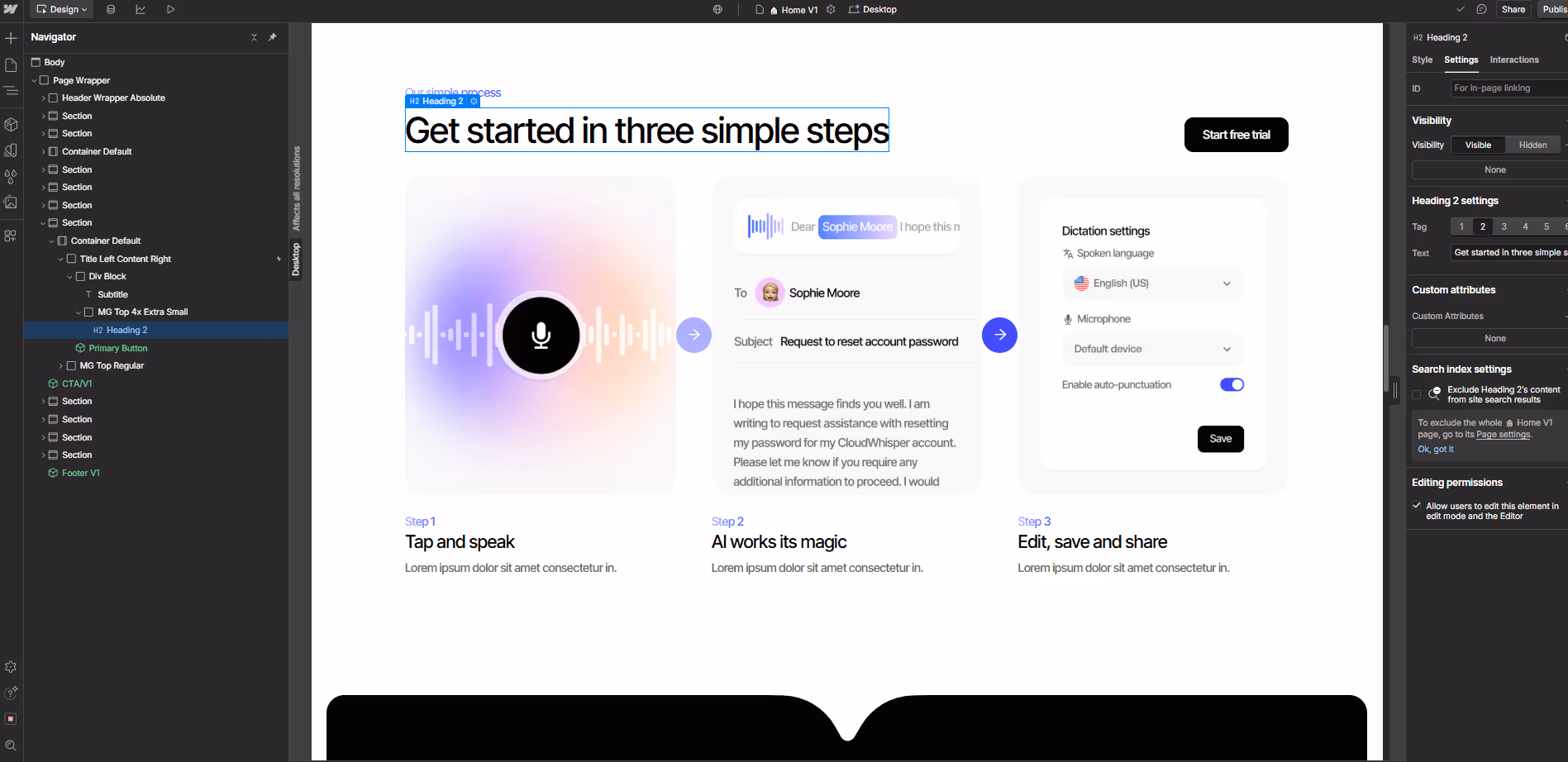 Static Content - CloudWhisper - Webflow Template | BRIX Templates
