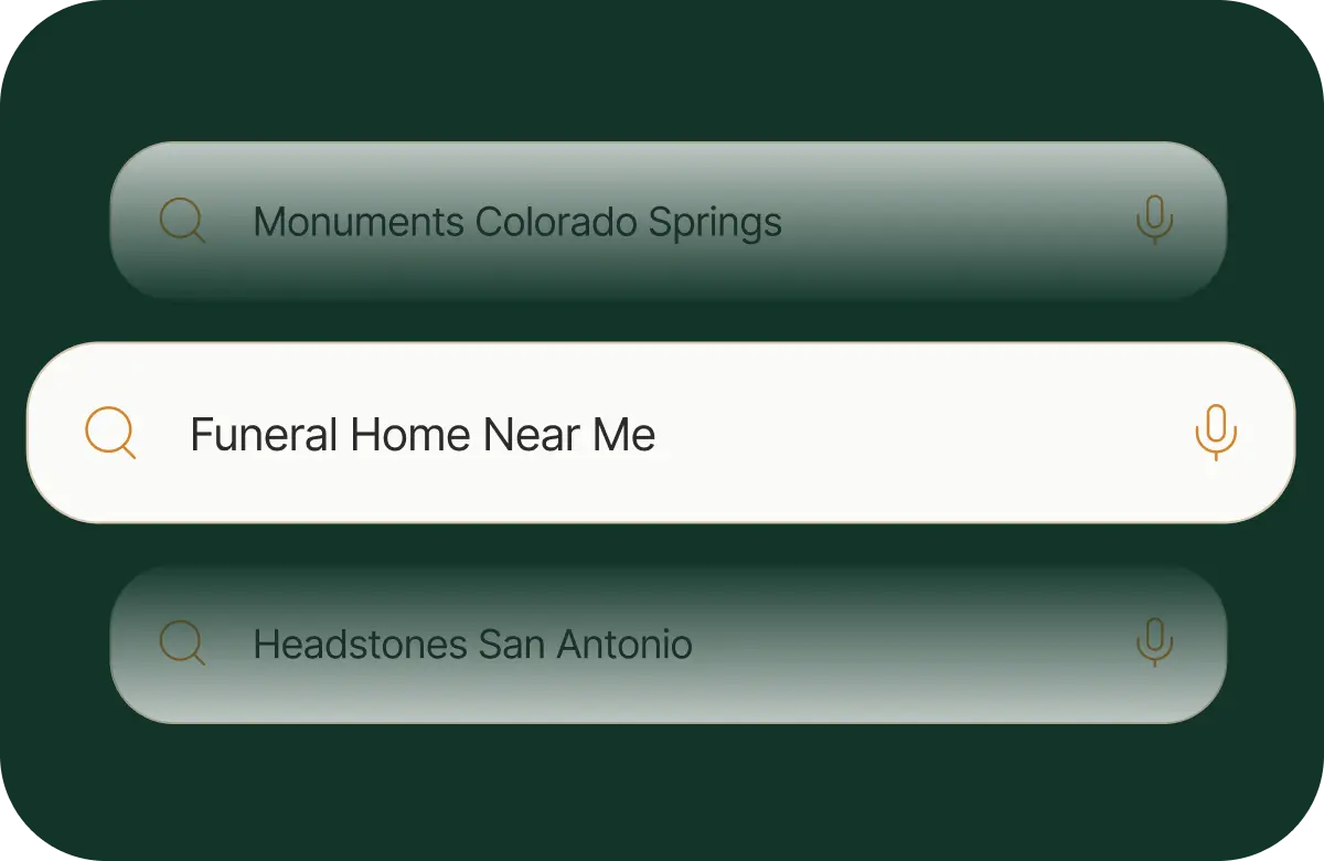 Graphic to show our best in class SEO for funeral homes