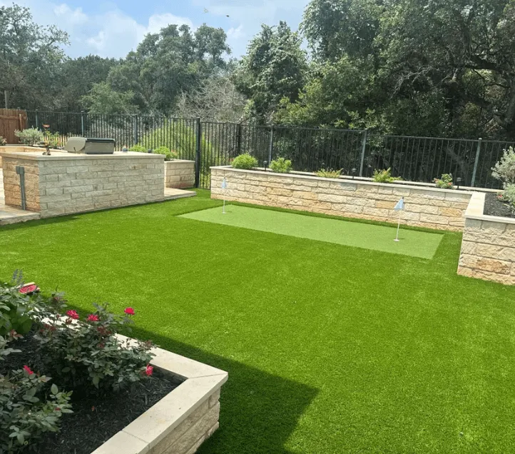 turf putting green install in Austin, TX