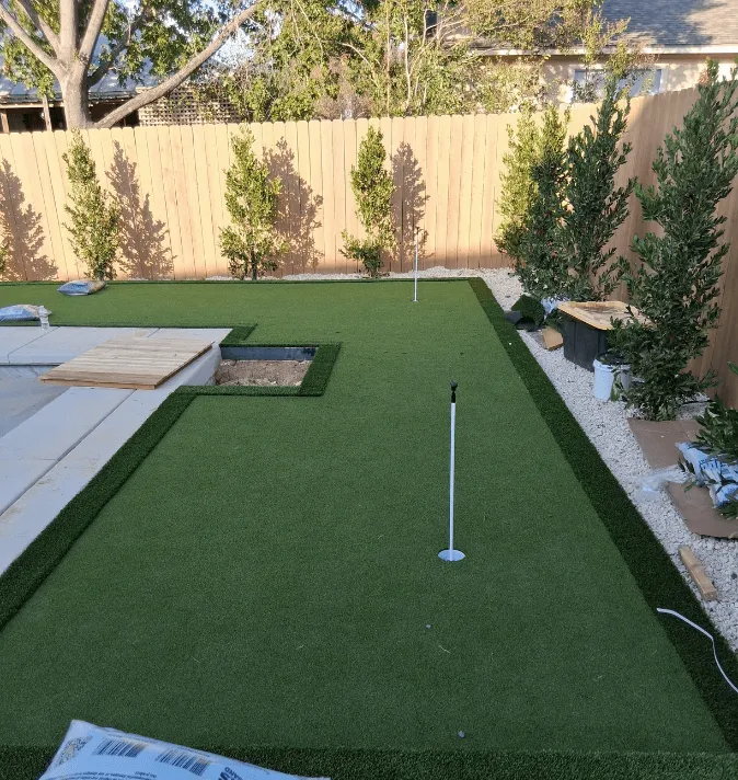 Outdoor Putting Green Installation