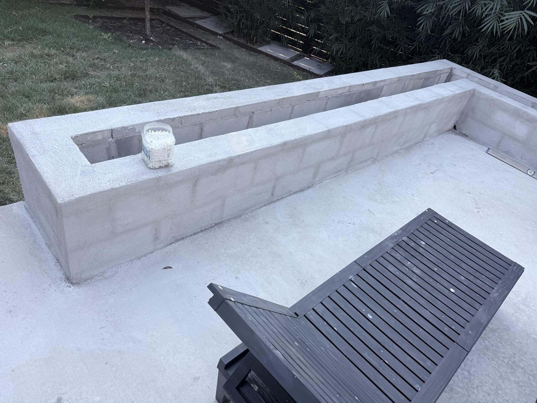Concrete block retaining wall in Austin TX