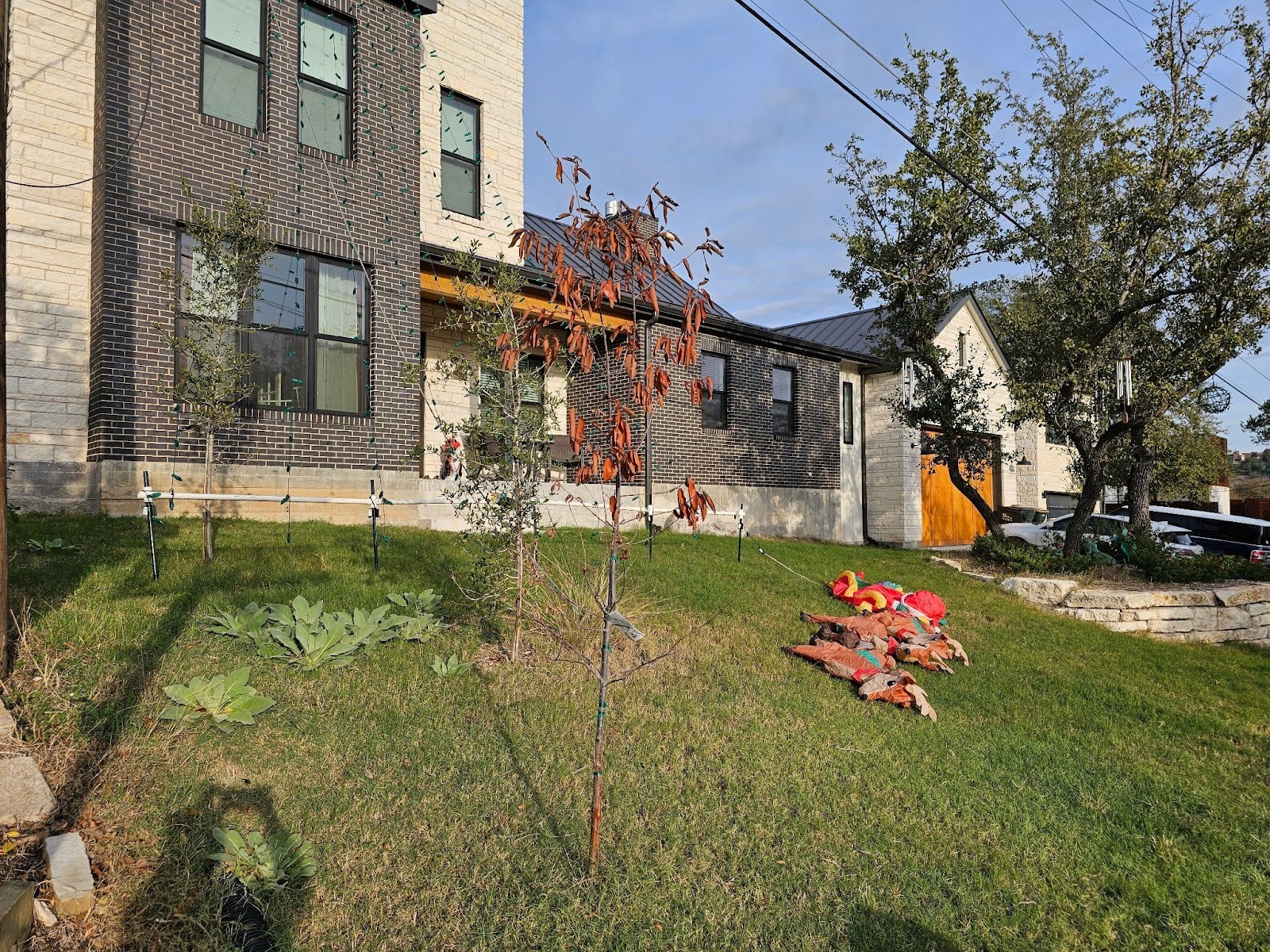 Before retention wall installation. 