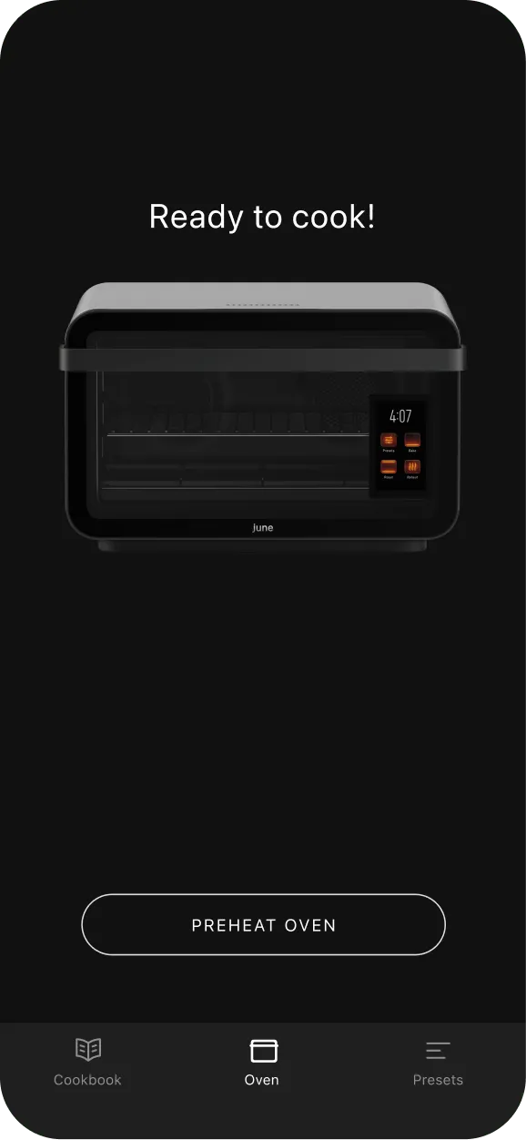 The ready view in the June app