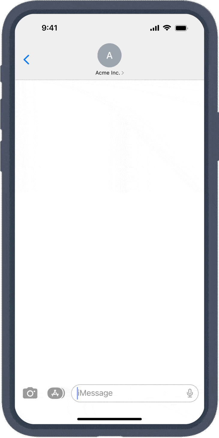 message-light on iphone