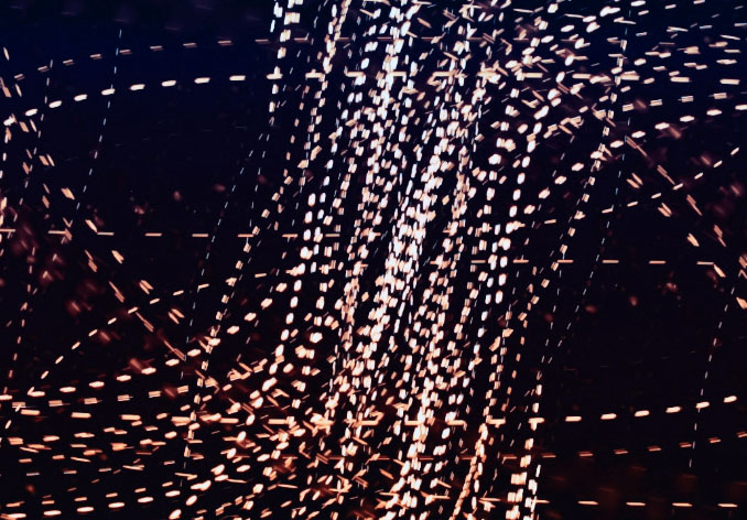 Decorative lines, evoking technology, connections, and speed.