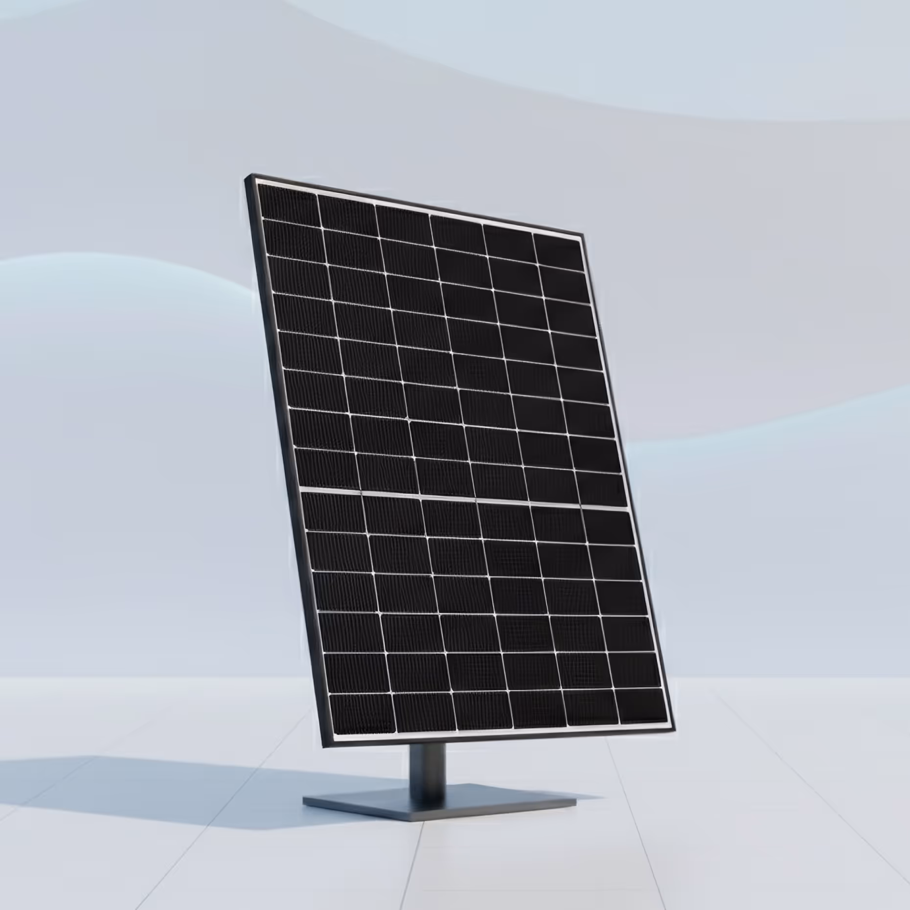 Image of a solar panel standing