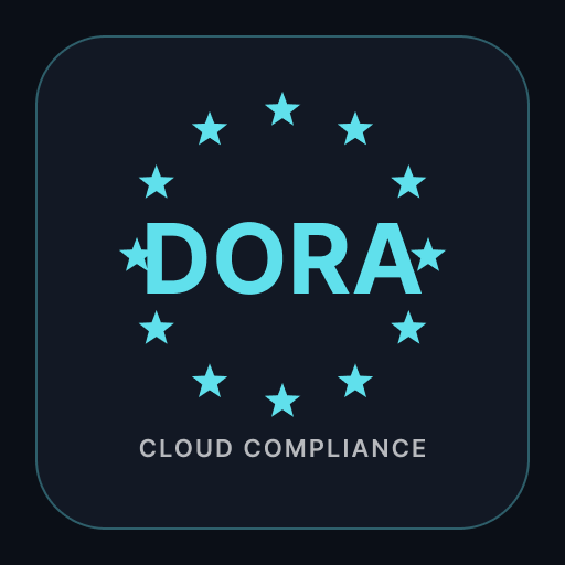 DORA cloud compliance badge with a ring of EU-style stars in Prowler cyan