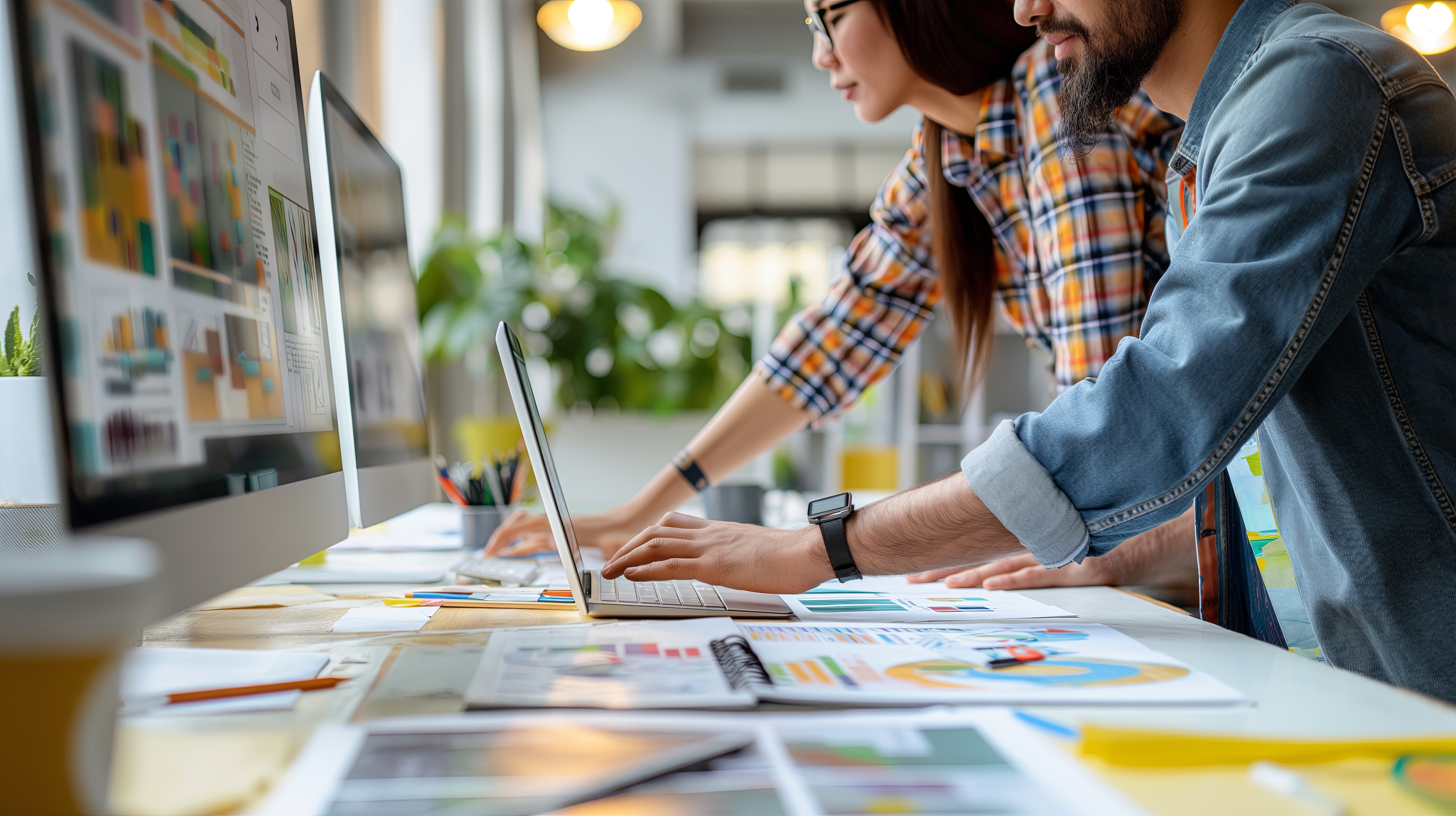 Hand-crafted throw pillows with knitted and woven covers in warm mustard and cream tones, made in a sustainable cut-and-sew home textile factory.