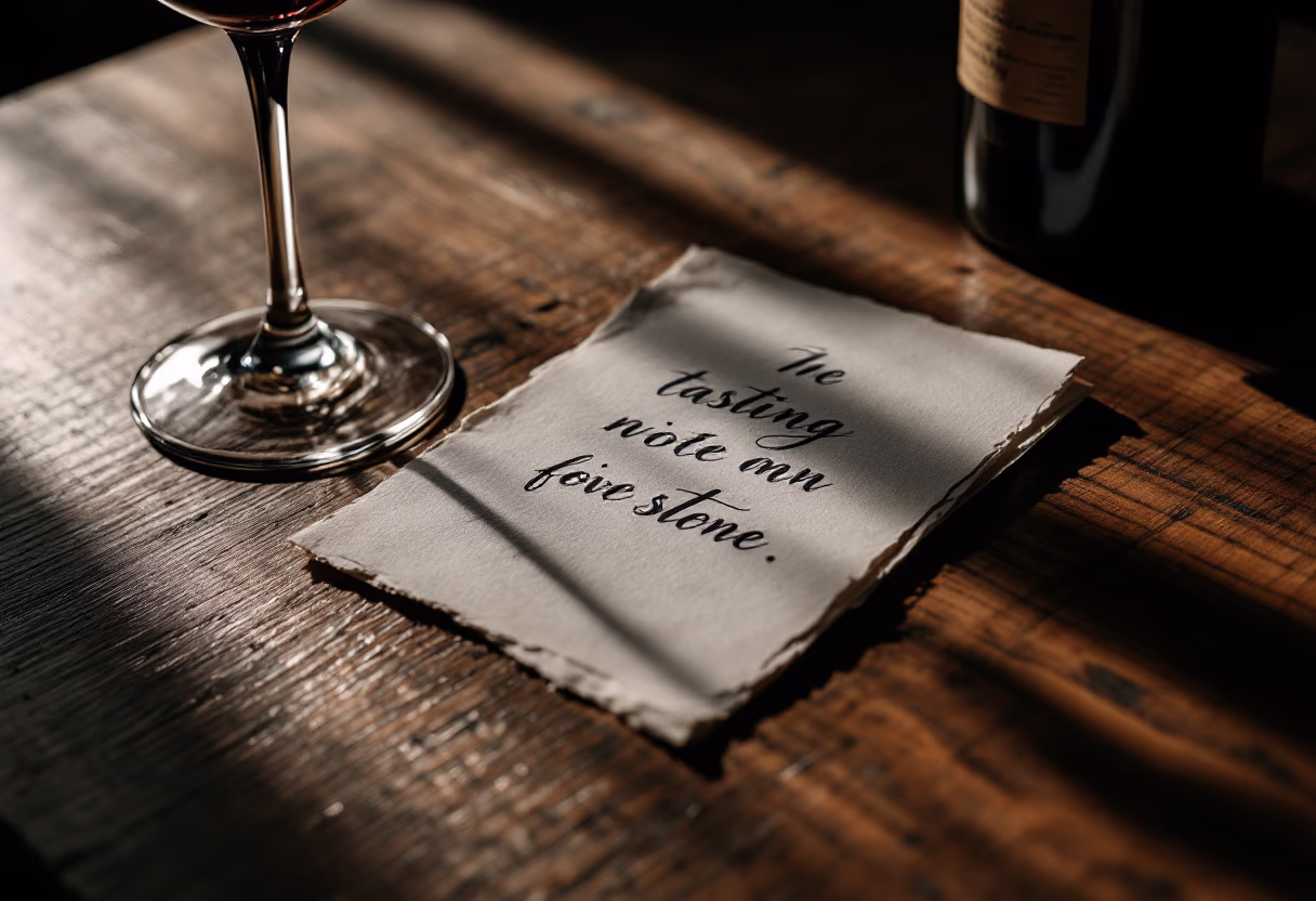 image of wine tasting notes
