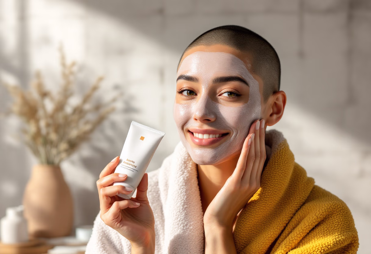 image of skincare application (for a beauty product).