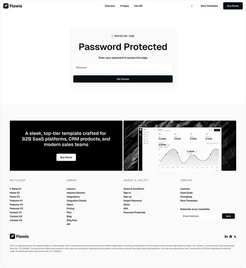 B2B SaaS Webflow Template Protected
