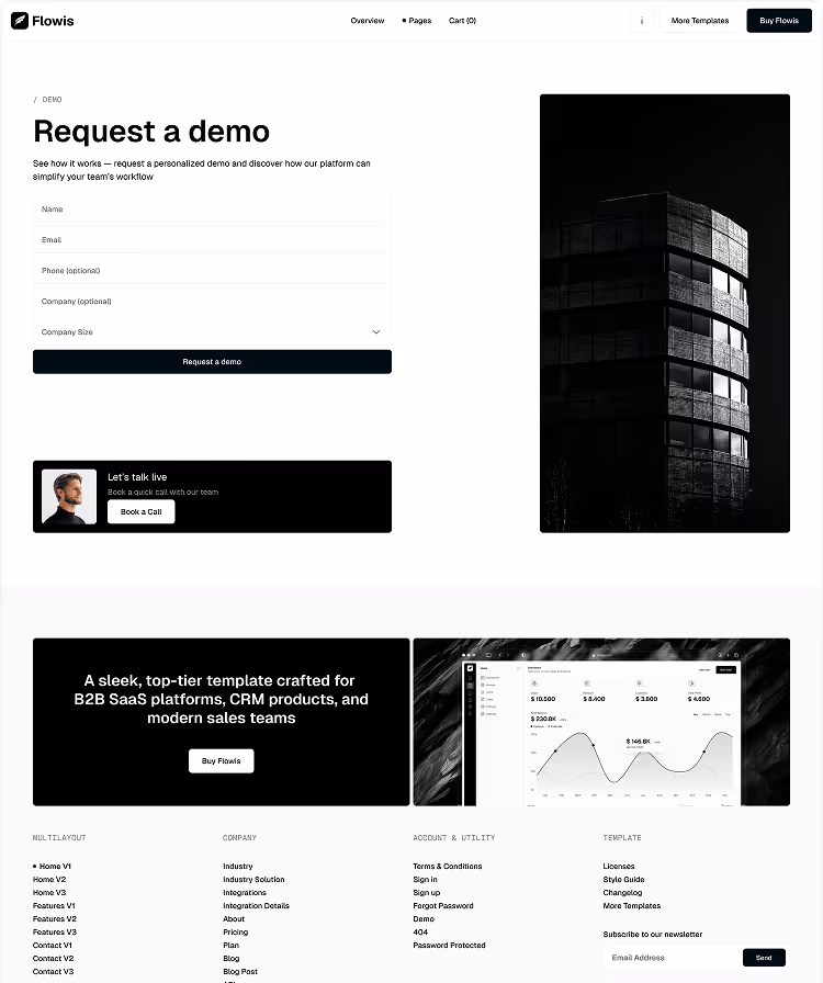 B2B SaaS Webflow Template Demo