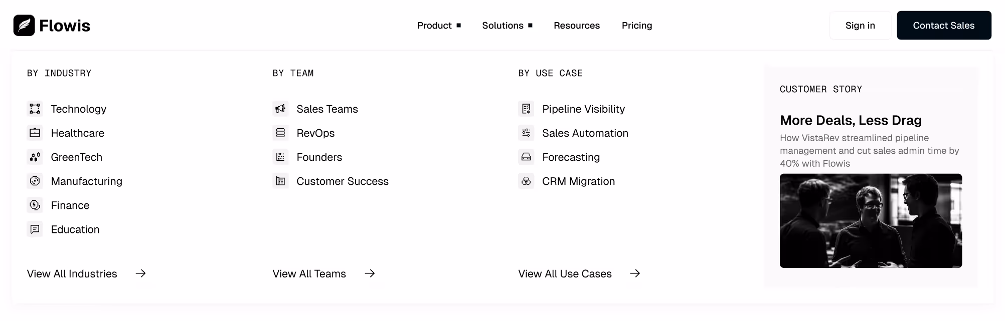 2B SaaS software Webflow template menu2