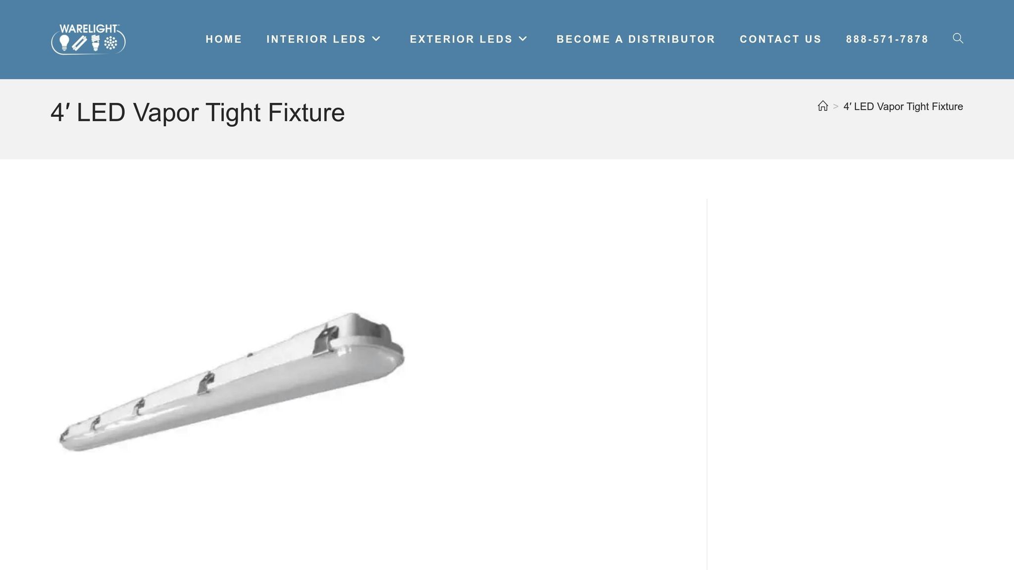 WareLight Select 4-Foot Vapor Tight Fixture