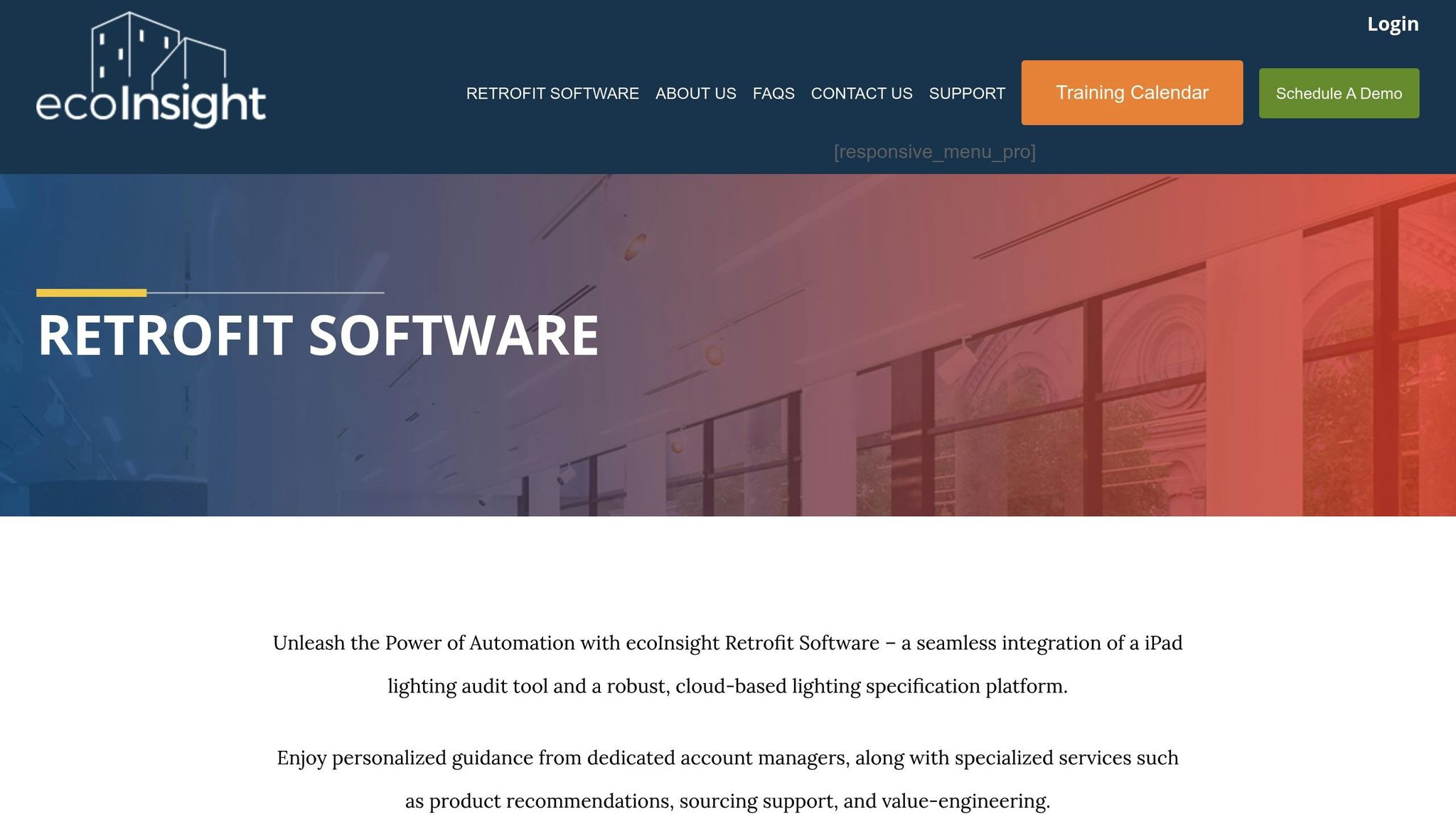 ecoInsight Retrofit Software