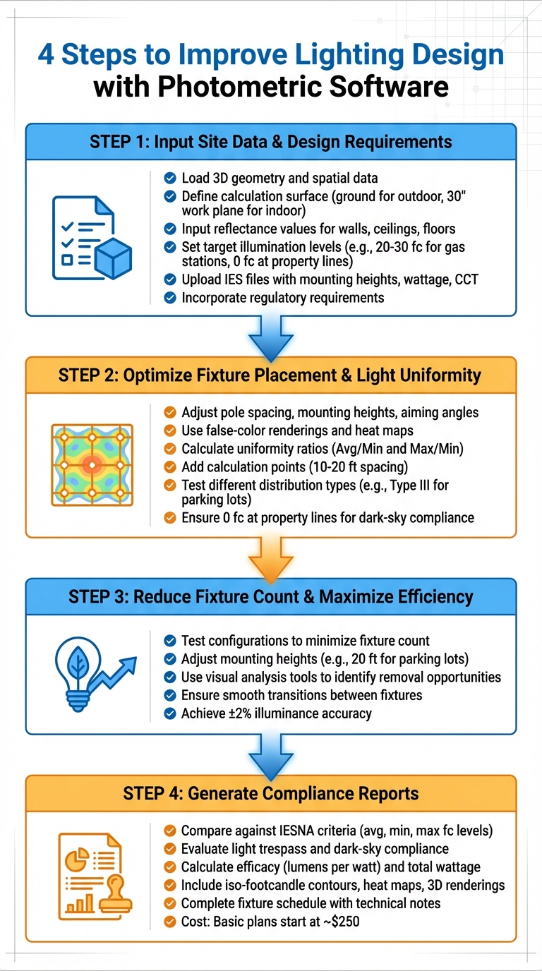 4-Step Process to Improve Lighting Design with Photometric Software