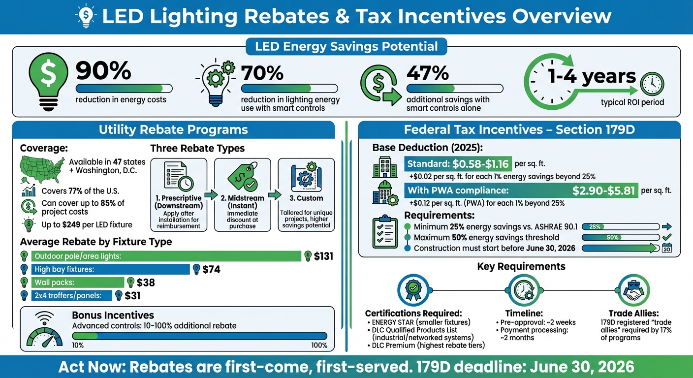 LED Lighting Rebates and Tax Incentives Guide: Savings Breakdown by Program Type