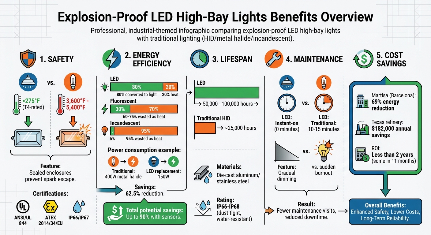LED vs Traditional Lighting: Energy Efficiency and Lifespan Comparison for Hazardous Environments