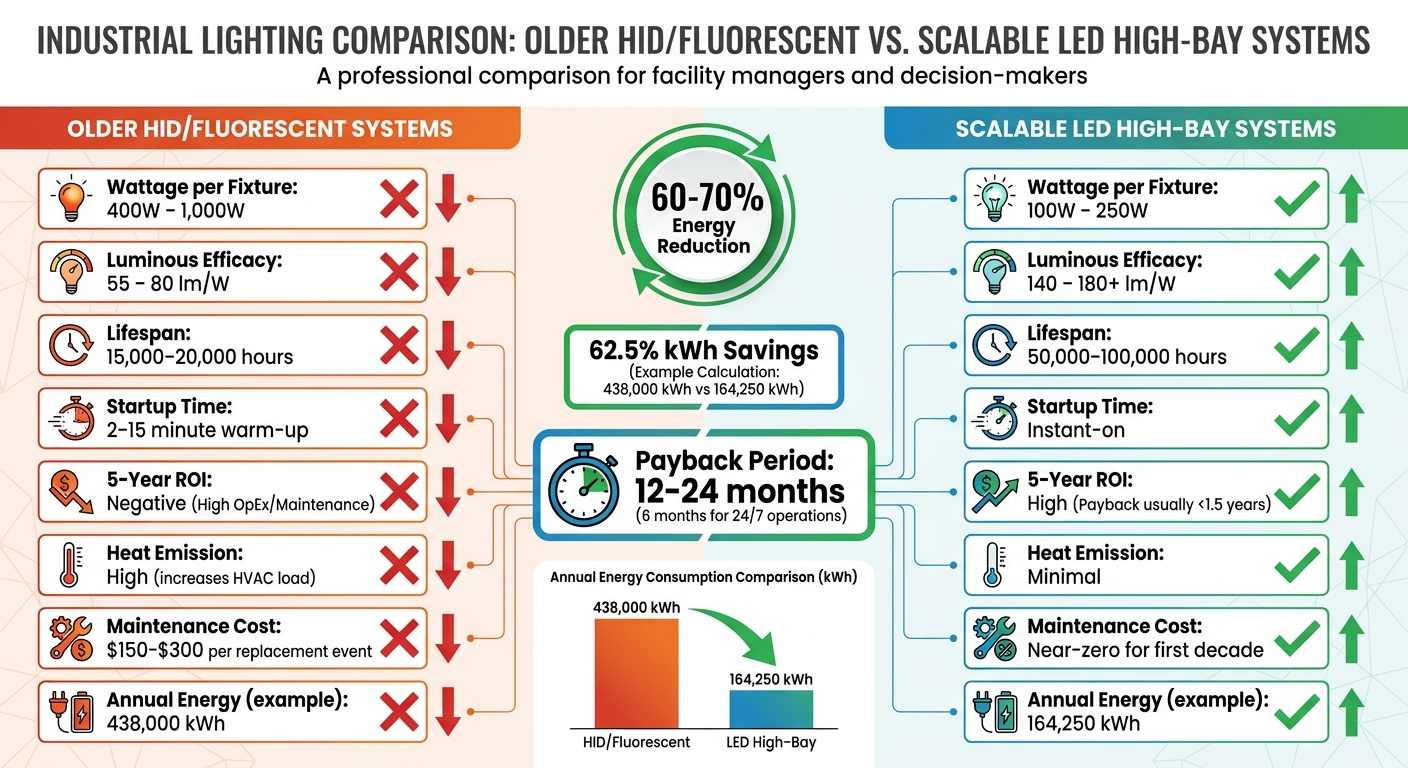 LED vs Traditional High-Bay Lighting: Energy Savings and ROI Comparison