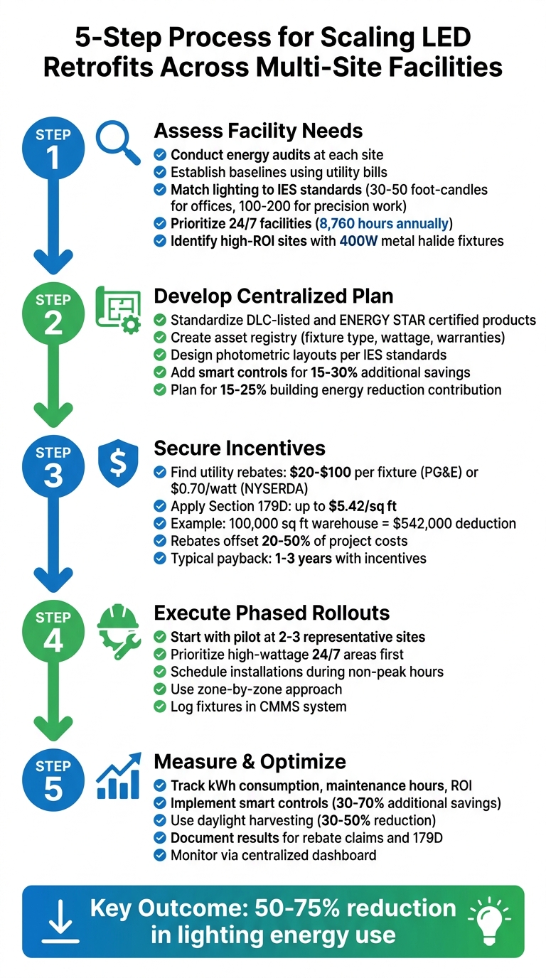 5-Step LED Retrofit Process for Multi-Site Facilities