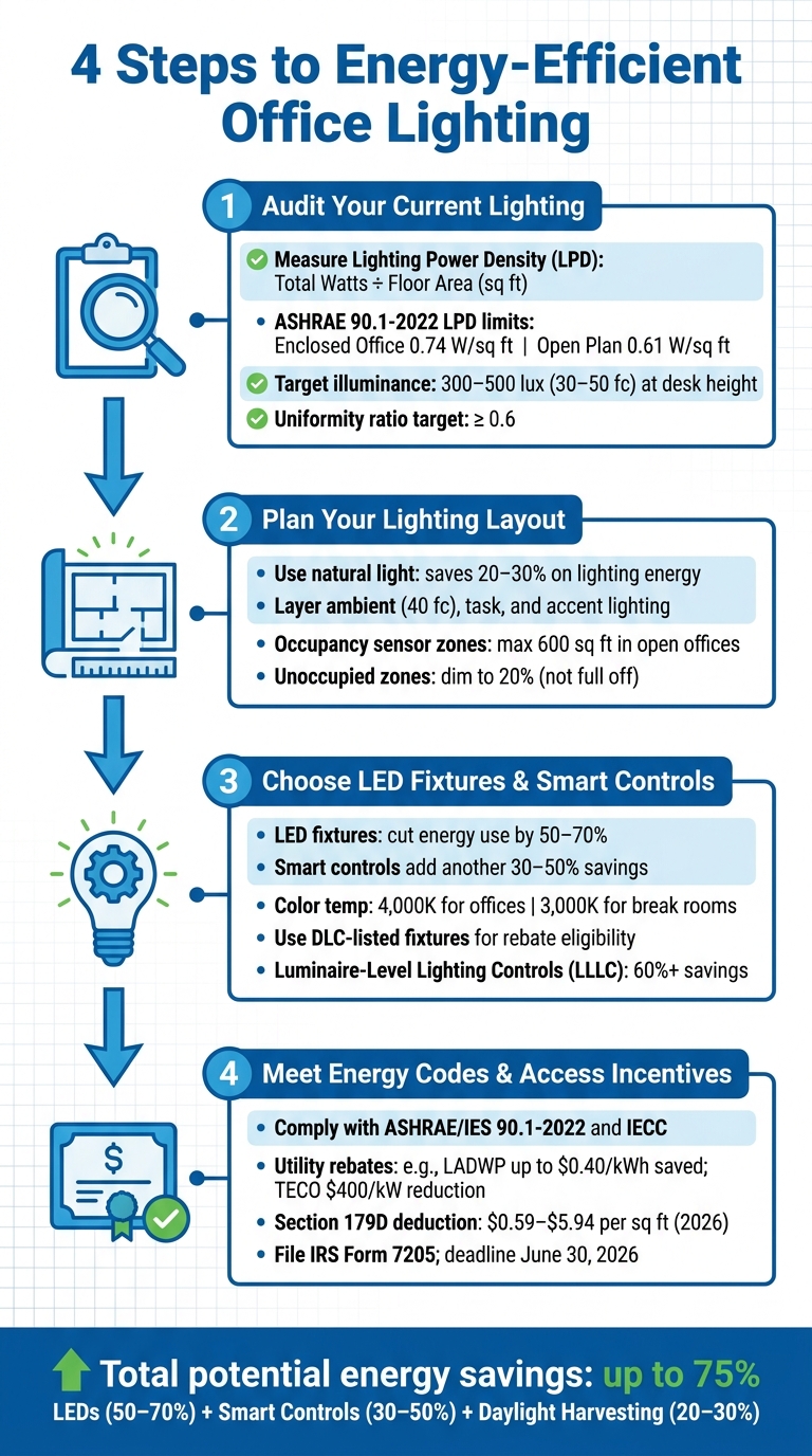 4-Step Guide to Energy-Efficient Office Lighting