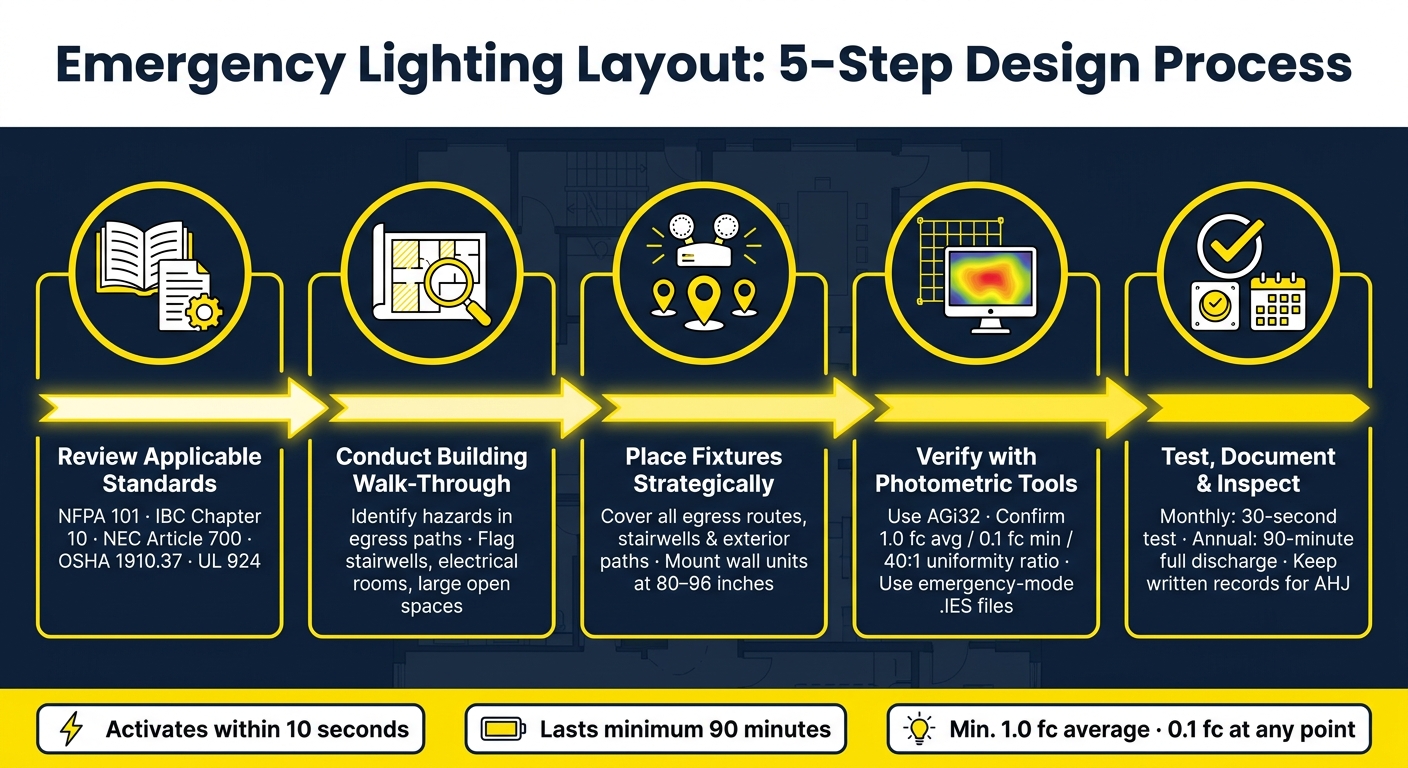 Emergency Lighting Layout: 5-Step Design Process