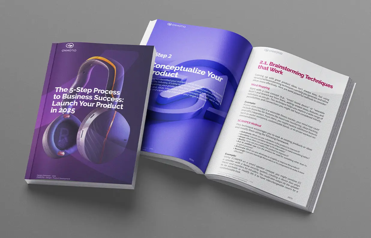 Visual of the e-book with one closed copy showing the cover and another open copy revealing inside pages with text and graphics.