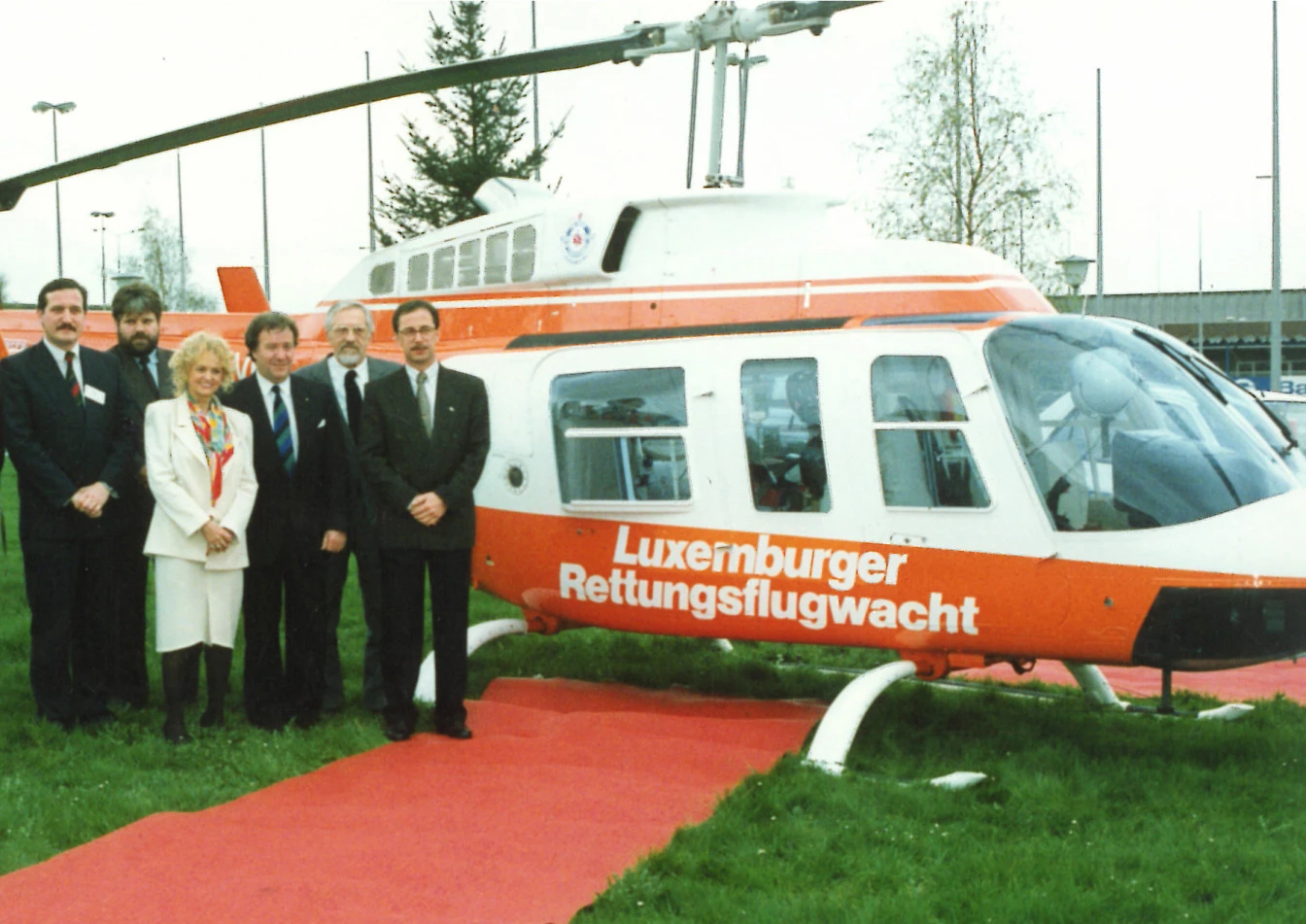 Portrait of Siegfried Steiger, pioneer of air rescue and key figure in the creation of Luxembourg Air Rescue.